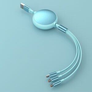 快充伸縮一拖三充電線